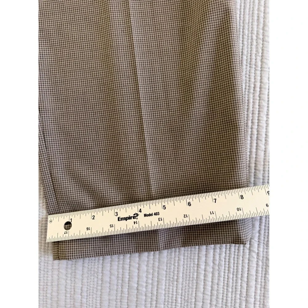Ralph Lauren Mens Size 38/30 Brown Houndstooth Pleated Cuffed Dress Pants Slacks